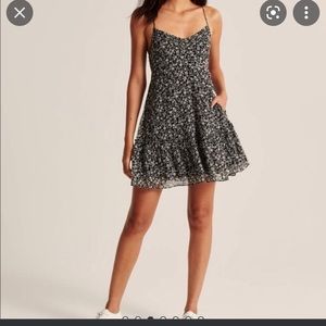 Abercrombie cross back mini floral dress